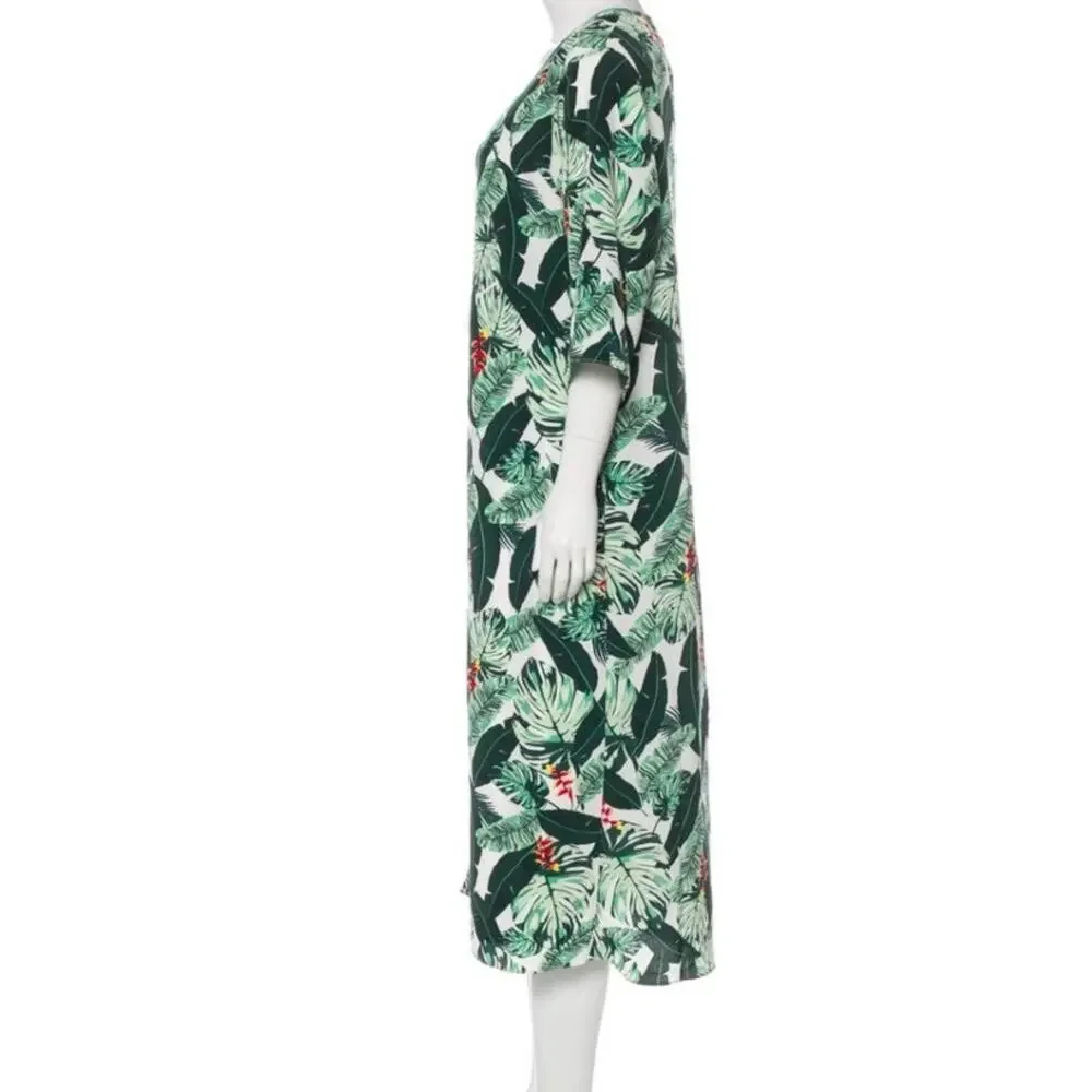 Rachel Zoe 2018 Palm Leaf Print Cover Up‎ Duster One Size NWOT